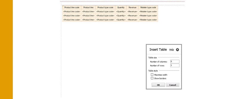 Cognos Freeze Panes 3