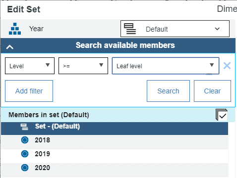 Planning Analytics levels