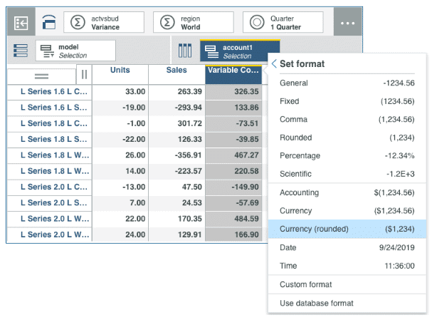 date format planning analytics