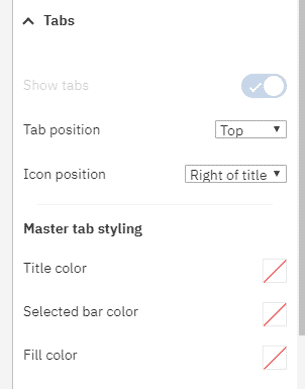 Customise tab styling for individual or all tabs