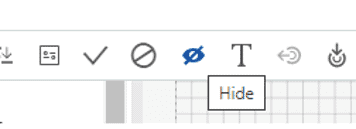 You can show or hide rows in a crosstab visualisation