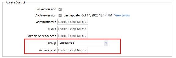 versions executives access control adaptive