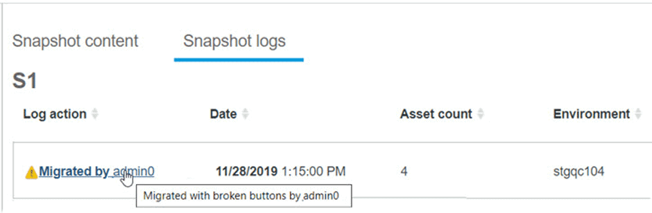 snapshot logs planning analytics