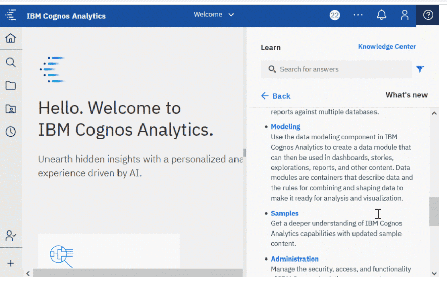 Example of carbon design in Cognos