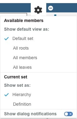 Example of how to configure default settings