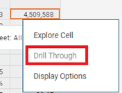 Drill through transactions on cube standard accounts