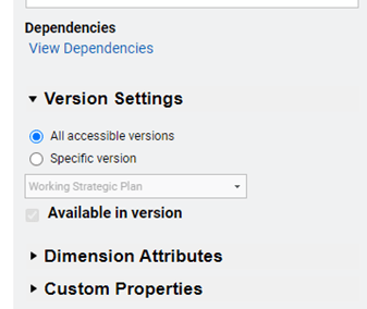 9 Version Settings