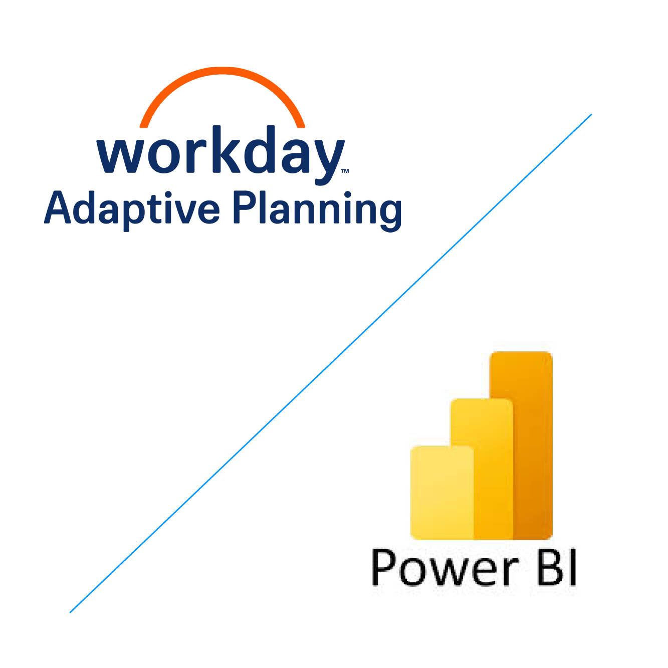 Workday Adaptive Planning vs Power BI logos