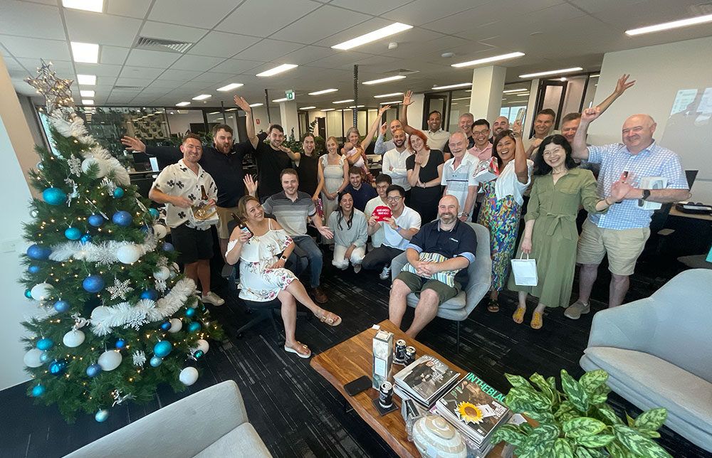 QMetrix team Christmas party at the office