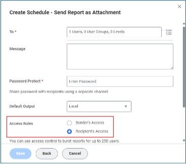 Enable recipient access