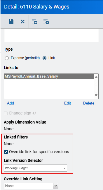 Version-Specific Overrides for Linked Accounts