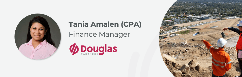 PBS Webinar Speaker Tania Amalen, Finance Manager at Douglas Partners