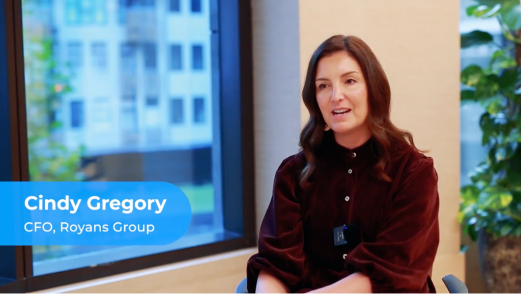 Cindy-Gregory-interview-screenshot Cindy Gregory CFO at Royans sitting near window for interview