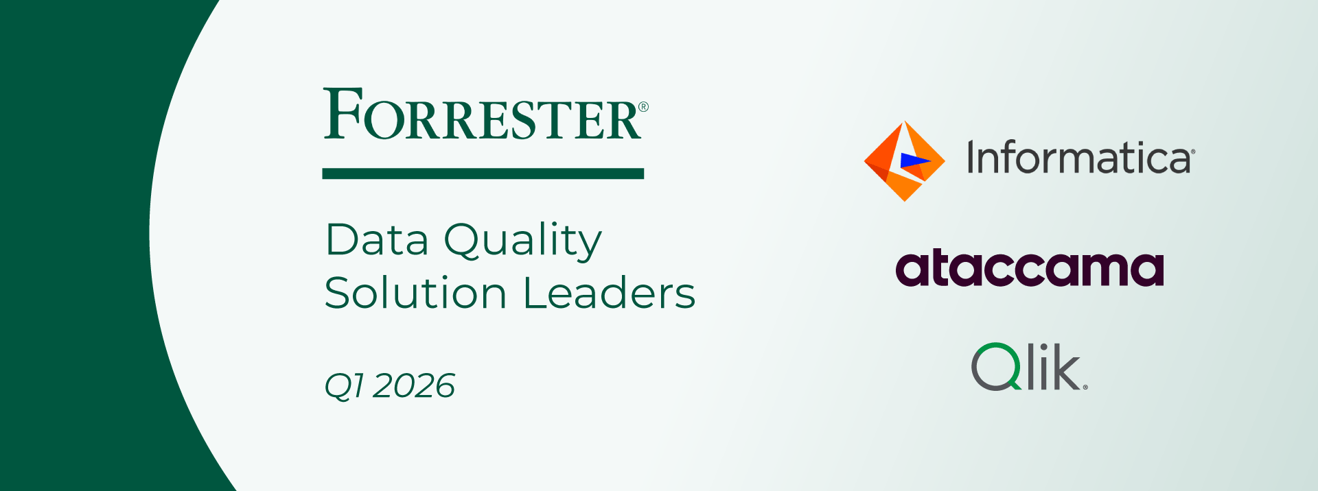 Forrester-data-quality-solution-leaders-2026-Q1 Forrester Q1 2026 Data Quality Solution Leaders: Informatica, Ataccama, and Qlik logos - image by QMetrix, Ataccama partner.