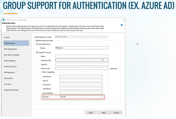 2023.1 - Group Support for Authentication