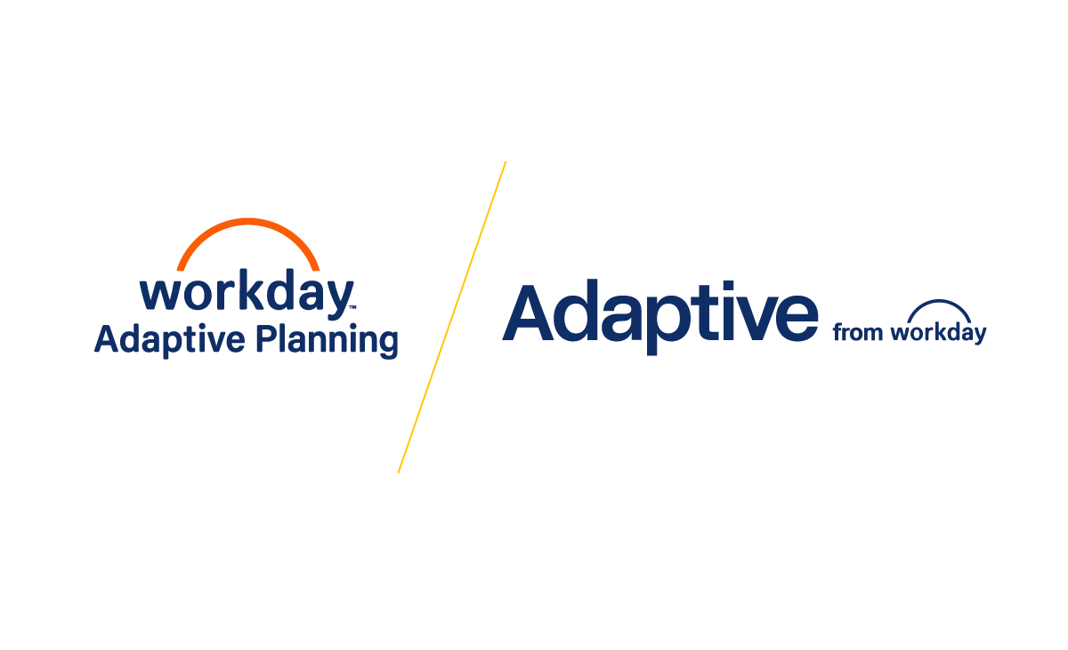 Logos for Workday Adaptive Planning and Adaptive from Workday side-by-side